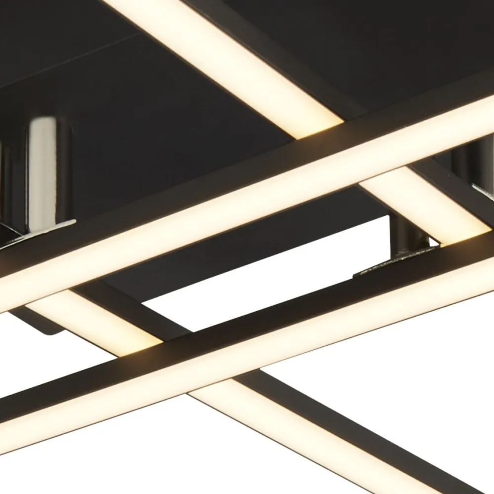 Discount Searchlight Matrix 45cm plafond Mattsvart