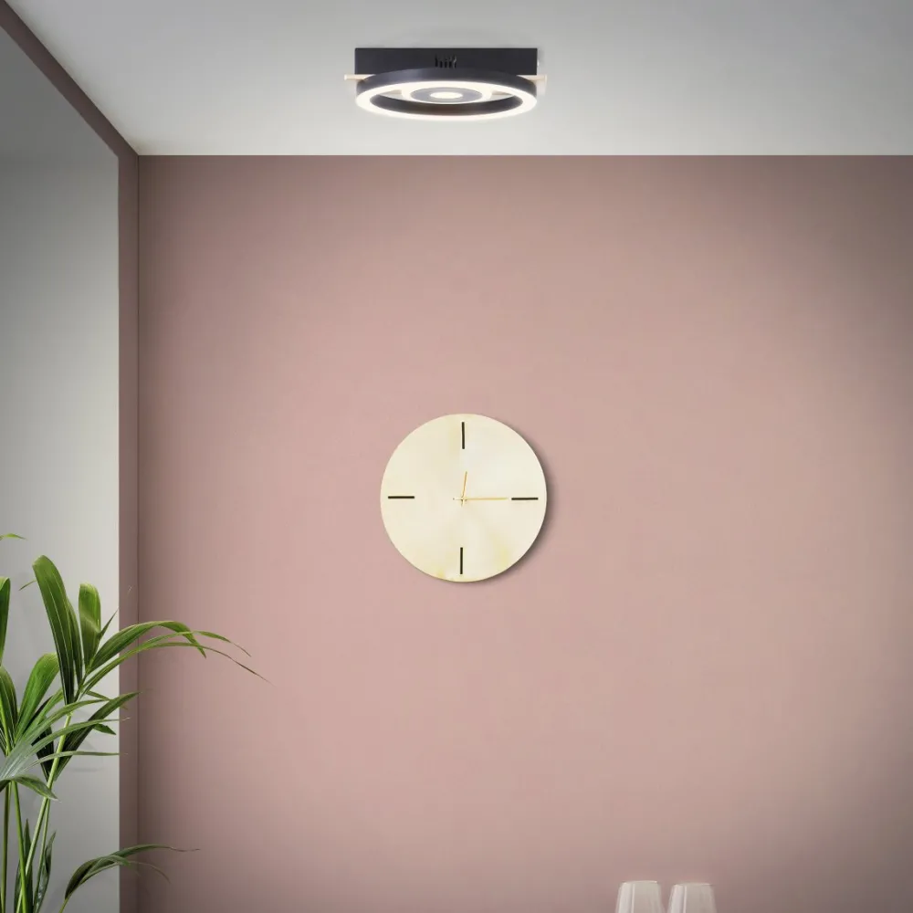 Outlet Brilliant Maureen 22cm plafond Svart