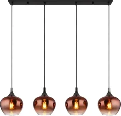 Discount Globo Lighting Maxy 100cm taklampa Koppar