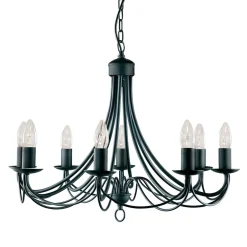 Outlet Searchlight Maypole Ø60 taklampa Svart