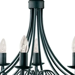 Outlet Searchlight Maypole Ø60 taklampa Svart
