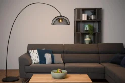 Online Lucide Mesh golvlampa Svart