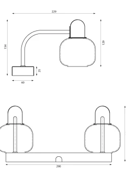 Sale Aneta Lighting Messina 33cm badrumslampa
