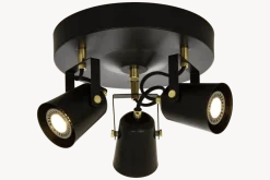Sale Aneta Lighting Metz 3 spotlight Svart