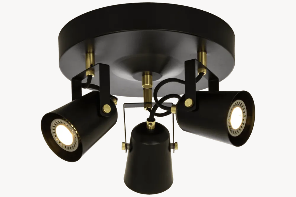 Sale Aneta Lighting Metz 3 spotlight Svart