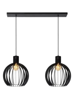 Outlet Lucide Mikaela 90cm taklampa Svart