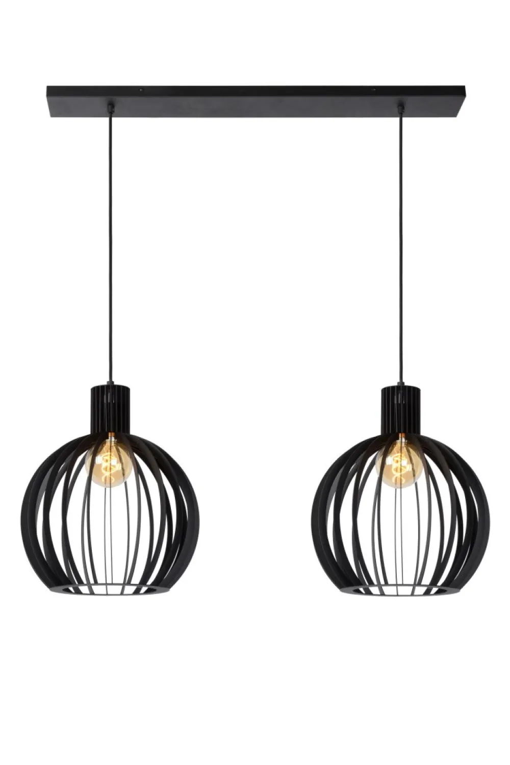 Outlet Lucide Mikaela 90cm taklampa Svart