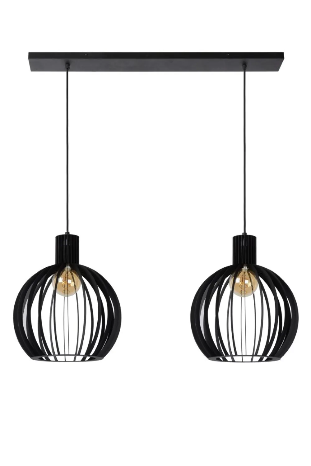 Outlet Lucide Mikaela 90cm taklampa Svart