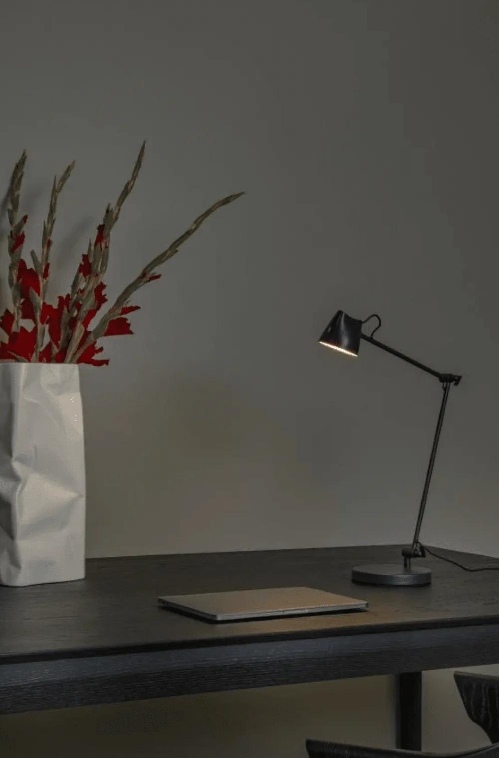 Outlet Lucide Milne 42cm skrivbordslampa Svart