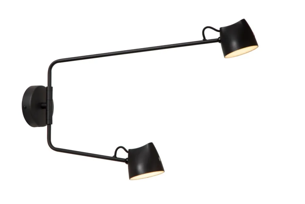 Discount Lucide Milne 54cm vägglampa Svart