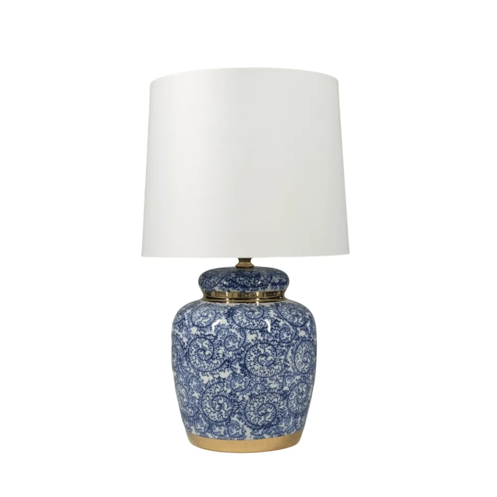 Sale Lampan Mönsterås 43cm bordslampa Blå