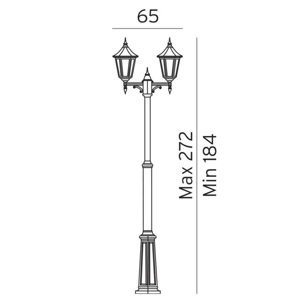 Discount Norlys Modena 272cm stolpe Svart