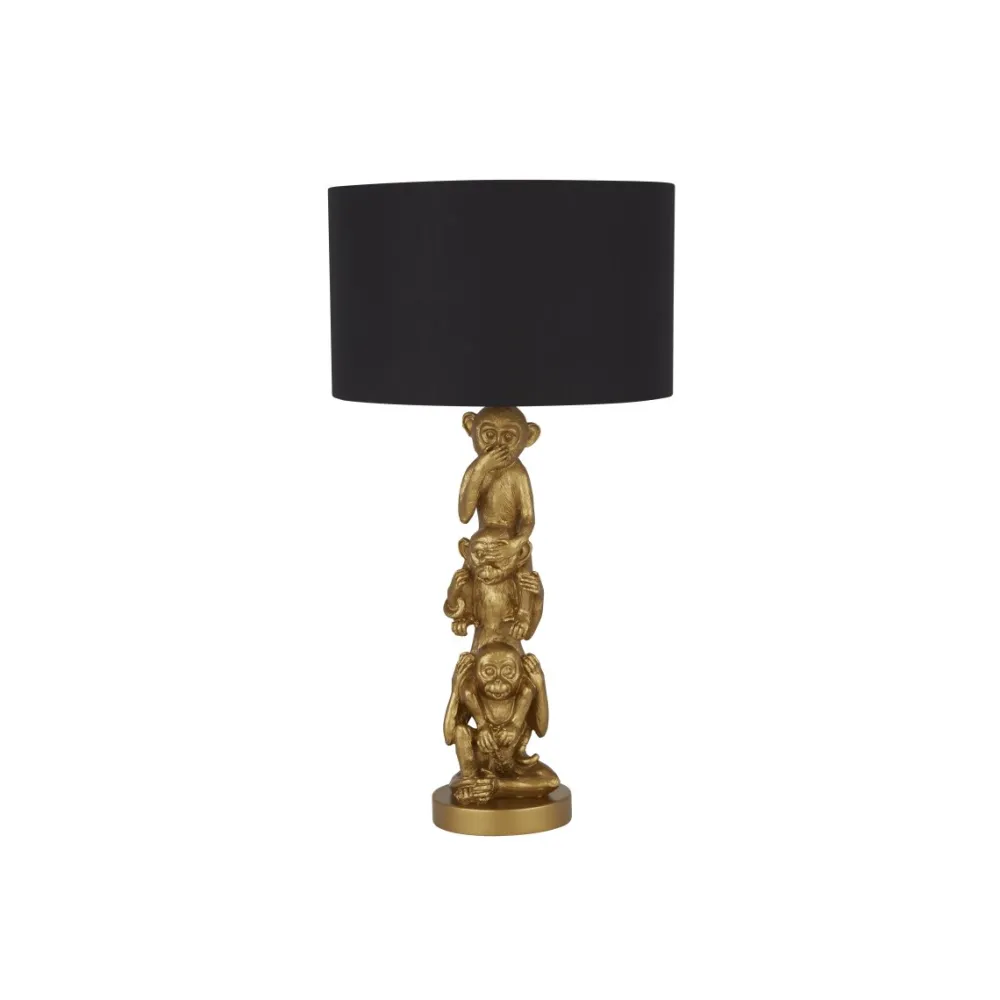 Hot Searchlight Monkey 40cm bordslampa Guld