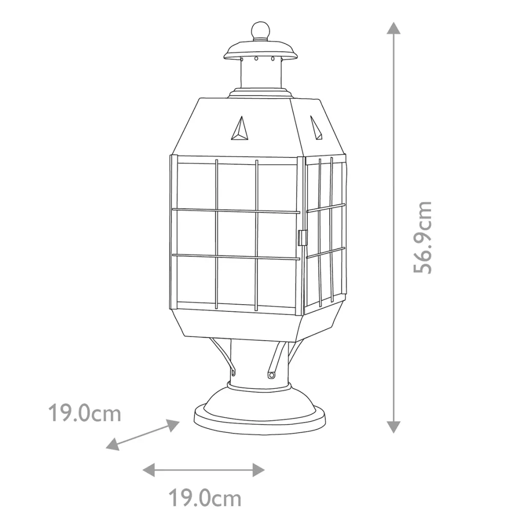 New Elstead Lighting Nantucket 57cm Antikmässing