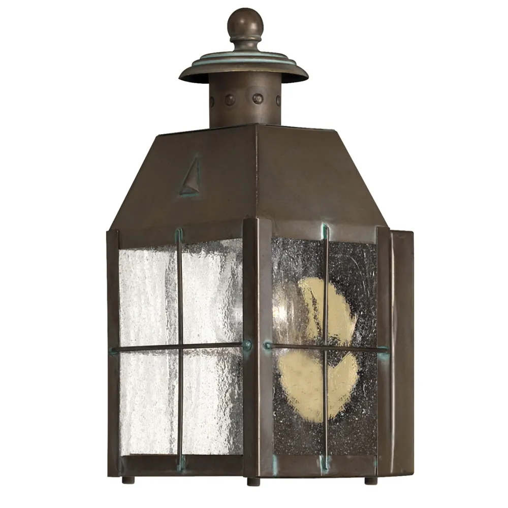 Best Elstead Lighting Nantucket 25cm utelampa Antikmässing