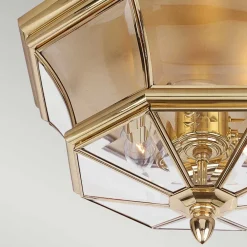 Outlet Elstead Lighting Newbury Polerad mässing