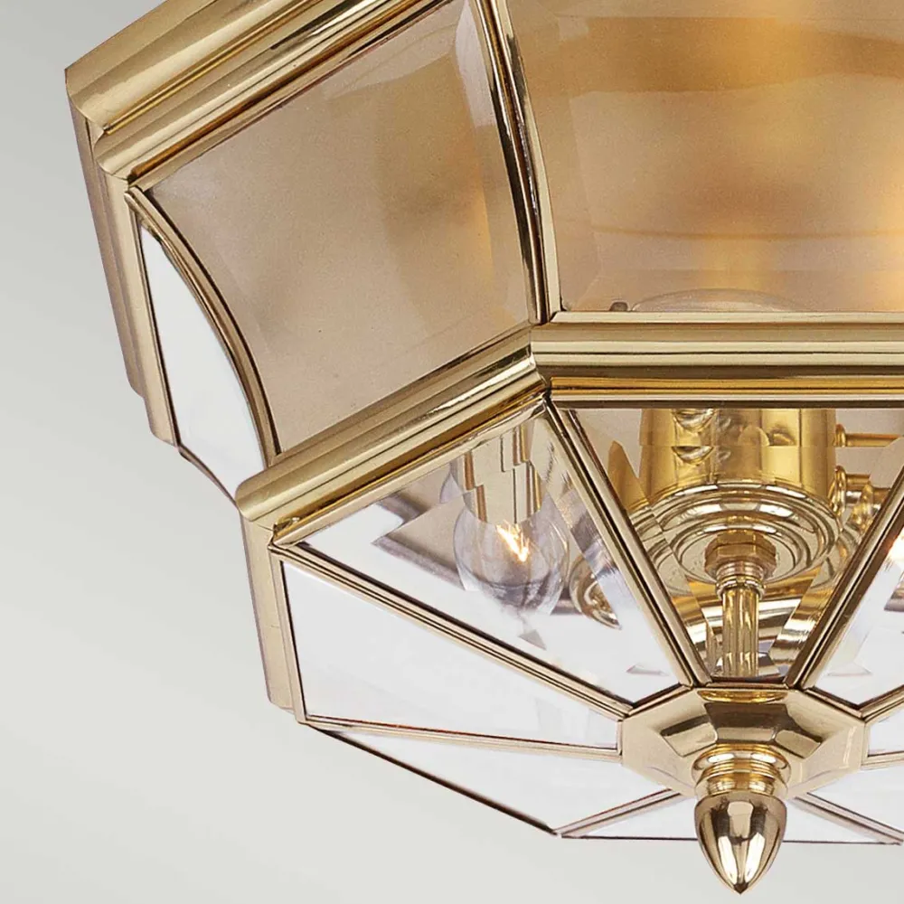 Outlet Elstead Lighting Newbury Polerad mässing