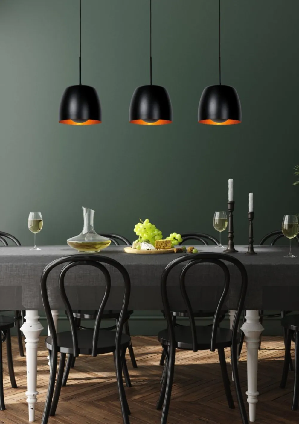 Discount Lucide Nolan 105cm taklampa Svart