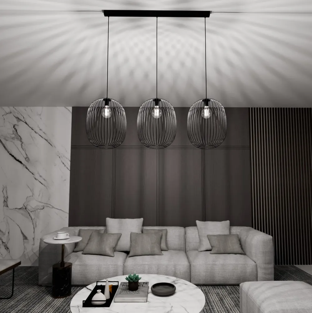 Clearance Emibig Lighting Onyx 120cm taklampa Svart