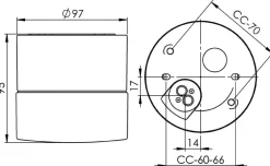 Clearance Ifö electric Opus 100/100 badrumslampa