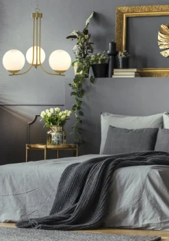 Best Aneta Lighting Orfeus Ø44 taklampa Matt mässing