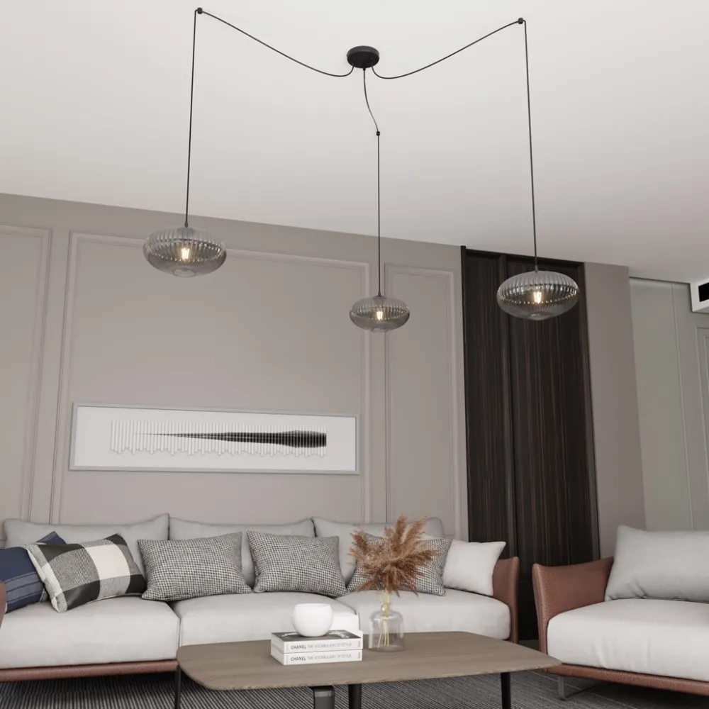 Online Emibig Lighting Origo 3xØ30 taklampa Rökfärgad