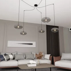 Online Emibig Lighting Origo 5xØ30 taklampa Rökfärgad