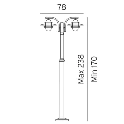 Best Norlys Oslo 238cm stolpe