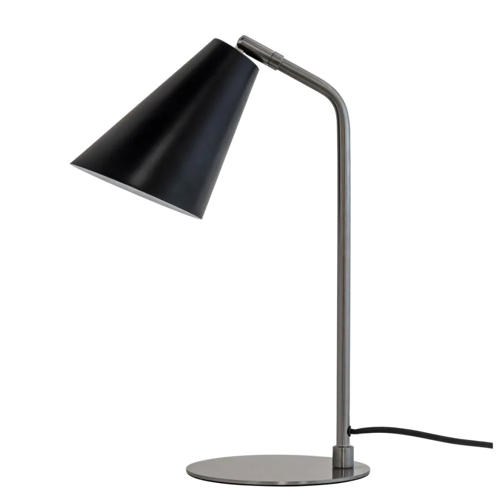 Dyberg Larsen Oswald 40cm skrivbordslampa Borstad stål