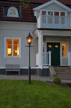 Outlet Konstsmide Pallas 260cm stolpe Svart