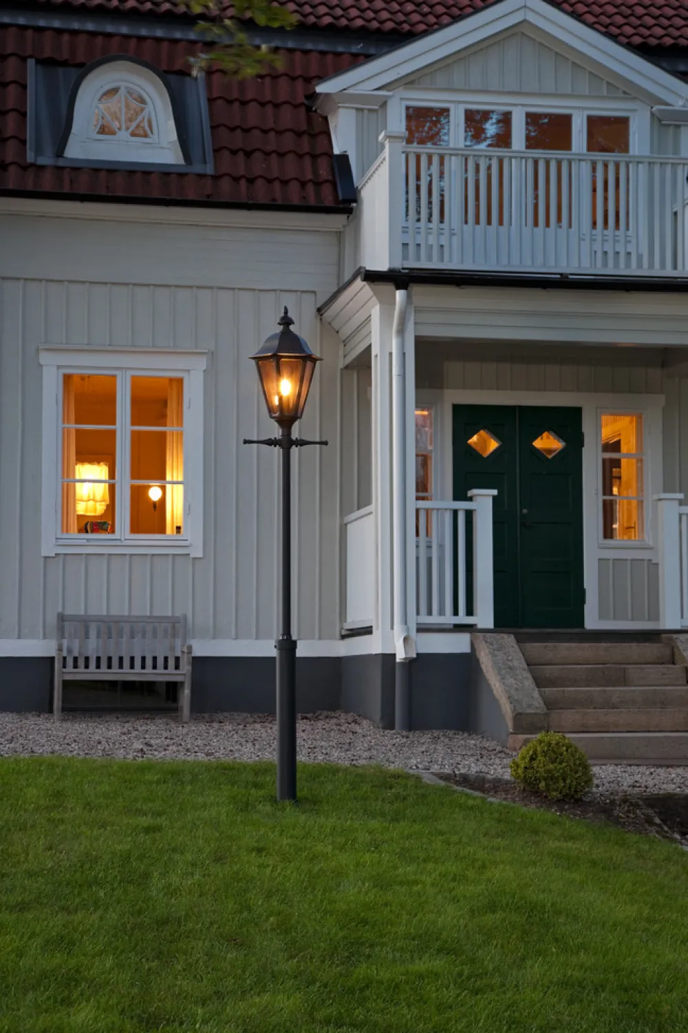 Outlet Konstsmide Pallas 260cm stolpe Svart