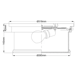 Discount Elstead Lighting Payne Ø32 badrumslampa Krom