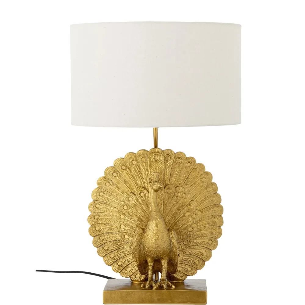 Best Bloomingville Peacock 58cm bordslampa Guld