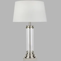 Outlet Searchlight Pedestal 50cm bordslampa Silver
