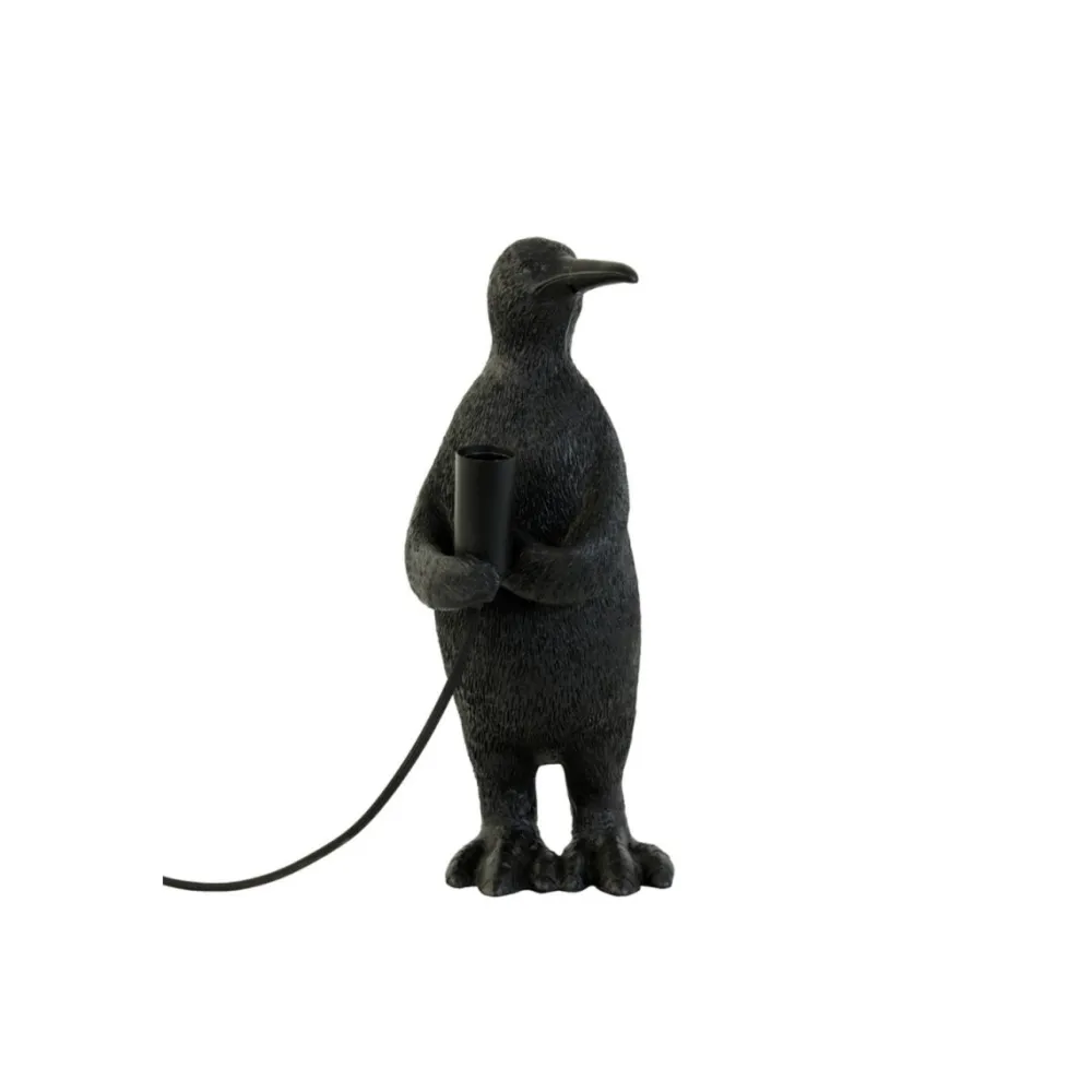 Hot Light & Living Penguin 34cm bordslampa Svart
