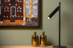 New Lucide Philon 42cm skrivbordslampa Svart