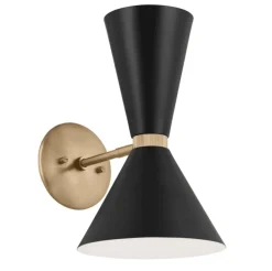 Clearance Elstead Lighting Phix 34cm vägglampa Svart/brons