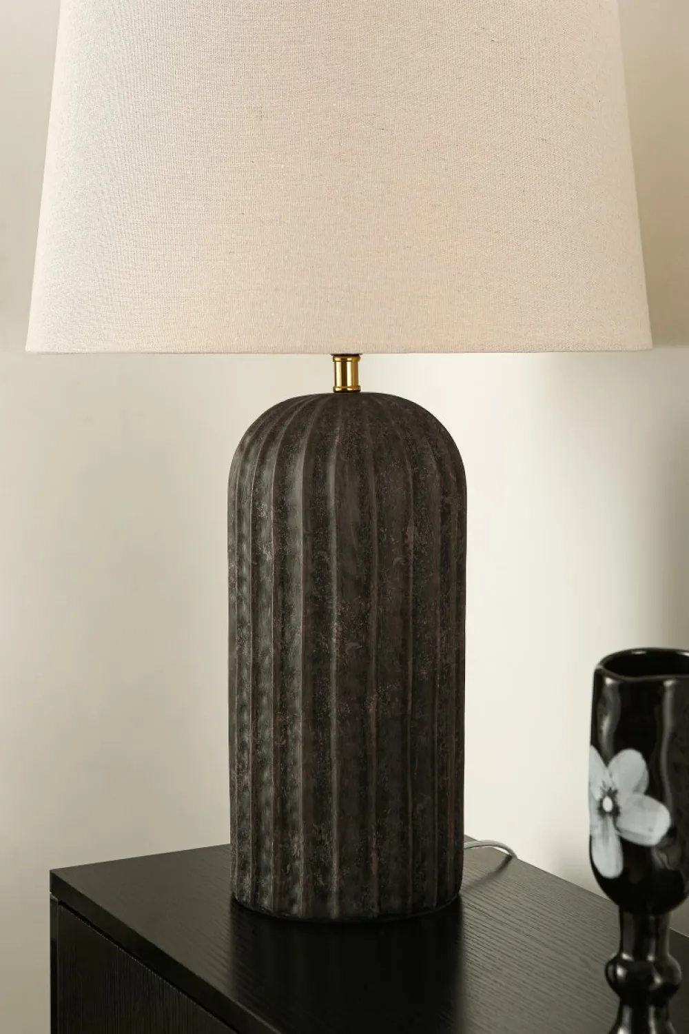 Sale Nordic Lighting Porto 63cm bordslampa Svart/beige