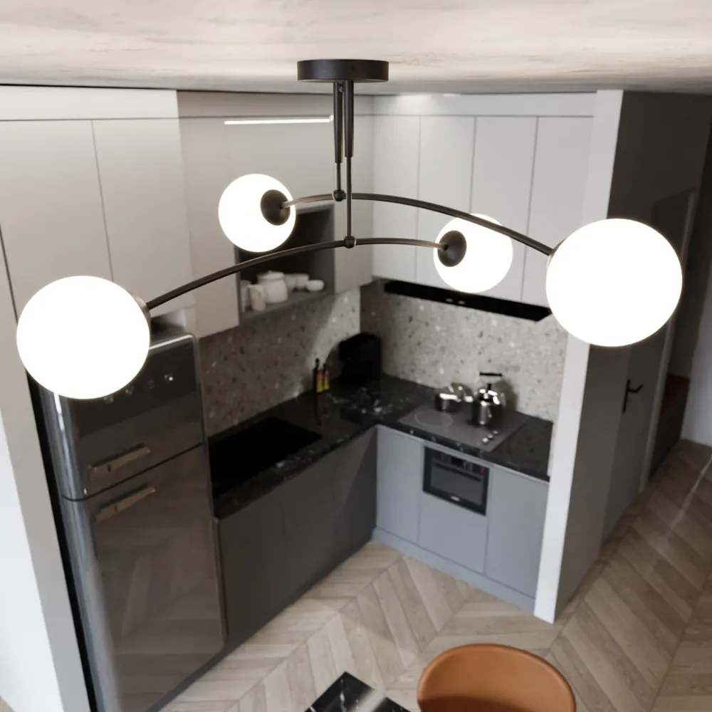 Clearance Emibig Lighting Pregos 60cm plafond Svart