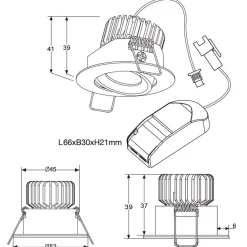 Discount Designlight Q-15 Mini Downlight 2700K Vit