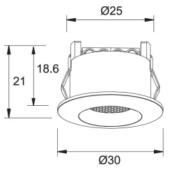 Hot Designlight Q-19 Mini Downlight 2700K 10-pack Vit