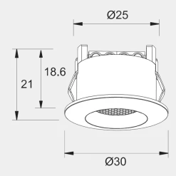 Hot Designlight Q-20 Mini Downlight 3000K 10-pack Vit