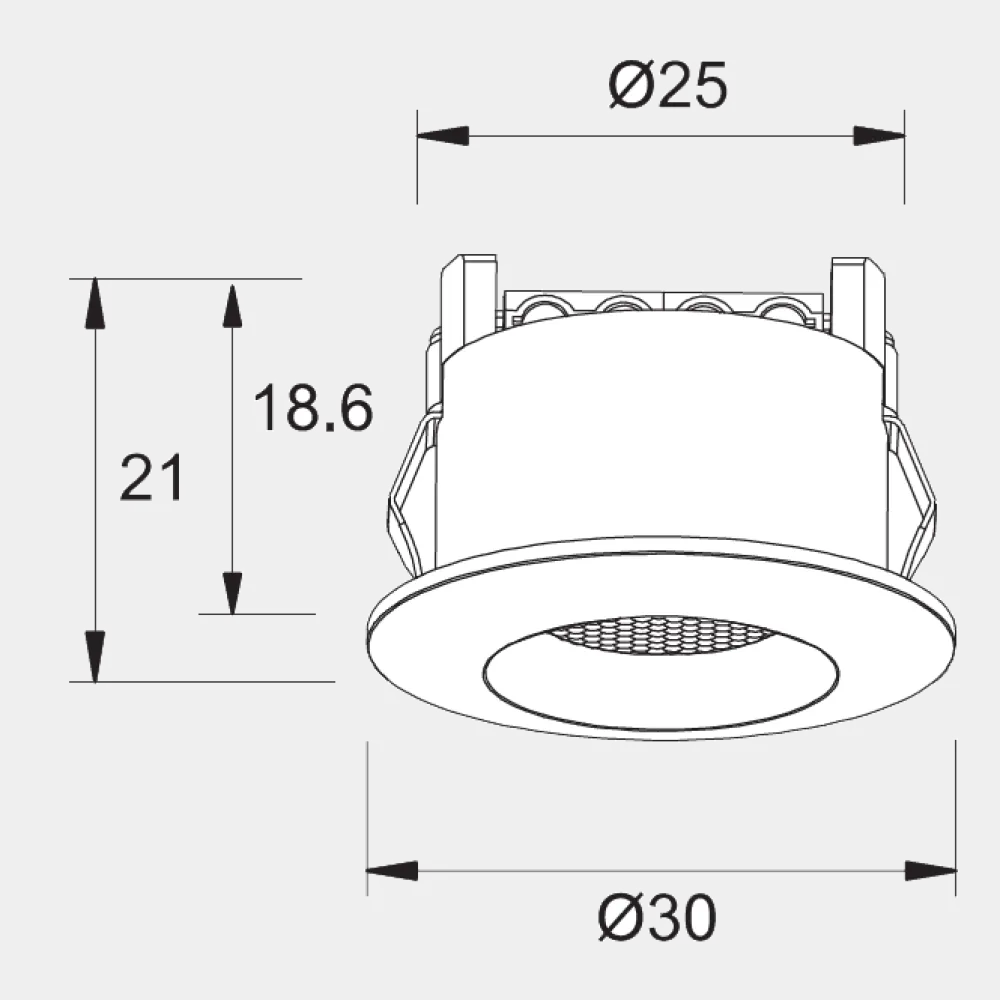 Hot Designlight Q-20 Mini Downlight 3000K 10-pack Vit