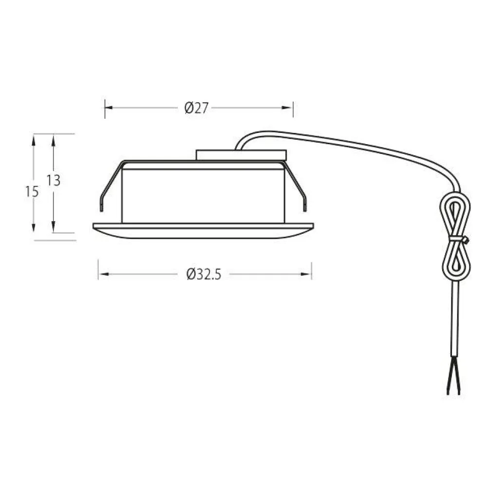 Clearance Designlight Q-32 Mini Downllight 3000K Vit
