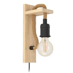 Hot Eglo Rampside 30cm vägglampa Natur