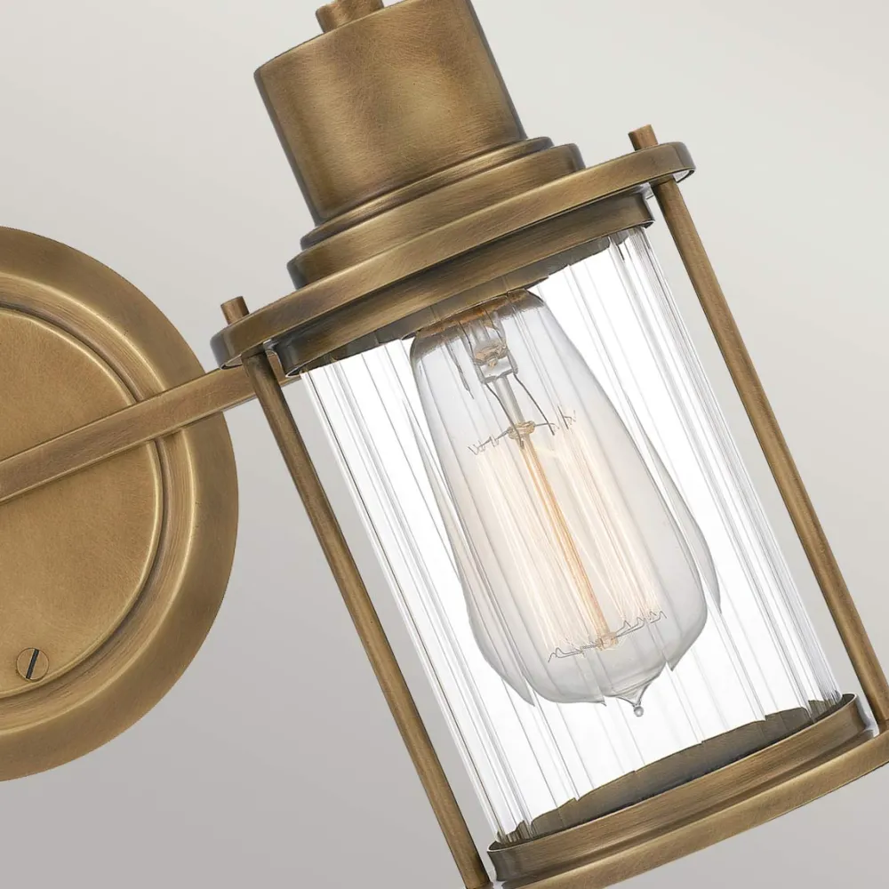 Sale Elstead Lighting Riggs 38cm badrumslampa Råmässing