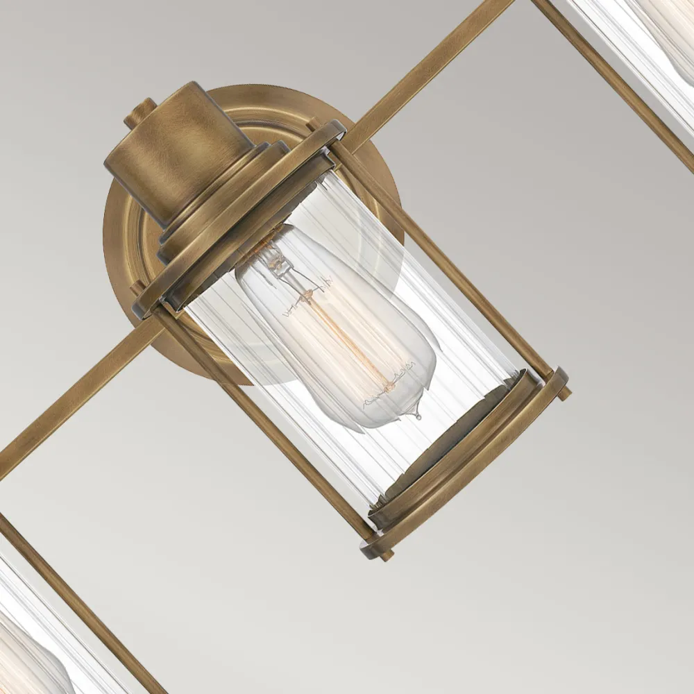 New Elstead Lighting Riggs 56cm badrumslampa Råmässing