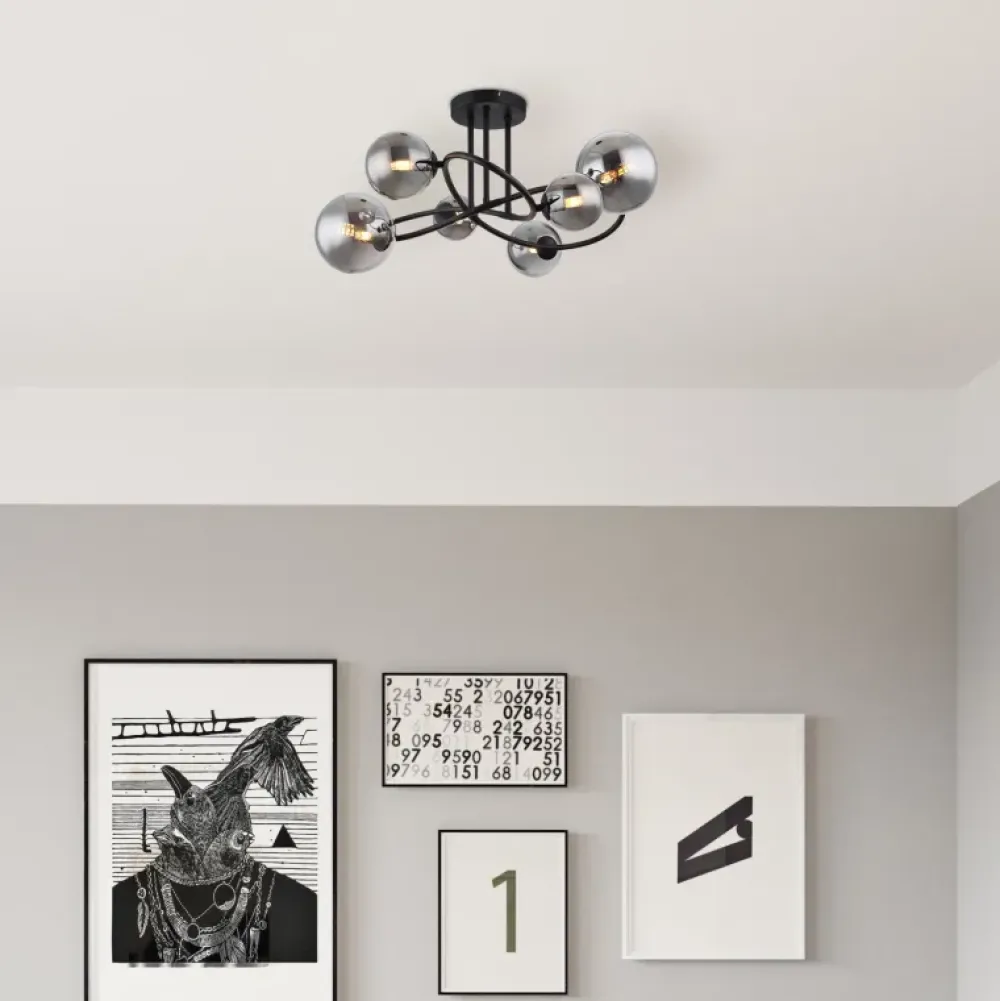 New Globo Lighting Riha 62cm plafond Rökfärgad