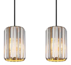 Globo Lighting Run 88cm taklampa Rökfärgad