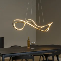 Outlet Lucide Sardana 160cm taklampa Mattguld/mässing